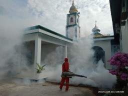 Cegah Penyebaran Demam Berdarah Kodim Nganjuk Laksanakn Fogging