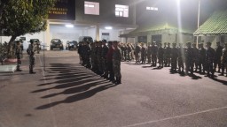 Setiap Saat Siap Bergerak Personel Makodim 0810/Nganjuk Siaga Backup Babinsa Dilapangan