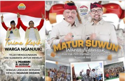Saling Klaim Kemenangan Paslon 01 Gus Muhibin Ausaf dan Paslon 03 Marhein Handy di Pilkada Nganjuk 2024