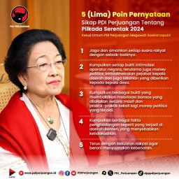 Megawati Serukan Semangat Perjuangan dan Lima Poin Sikap PDI Perjuangan untuk Pilkada Serentak 2024
