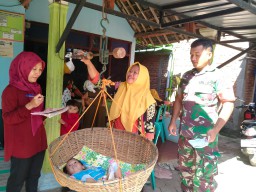 Peduli Kesehatan Balita Babinsa Kodim 0810/02 Bagor Ikut Serta Pendampingan