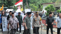 Polres Nganjuk Gelar Apel Kesiapan Pengamanan Unjuk Rasa Aliansi Mahasiswa Tolak UU TNI