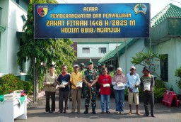 Sempurnakan Puasa Ramadhan 1446 H || Kodim Nganjuk Bayar Zakat Fitrah.
