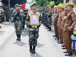 Wujud Penghormatan Kodim 0810/Nganjuk Selenggarakan Pemakaman Upacara Secara Militer