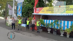 Babinsa Bersama Instansi Terkait Laksanakan Pengamanan Di Pos Pam Mudik Lebaran Idul Fitri 1446 H 2025 M