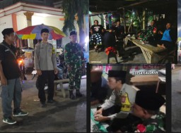 Patroli Gabungan TNI-Polri dan Ormas Sangprabu Jaga Keamanan Jelang Idul Fitri di Ngronggot