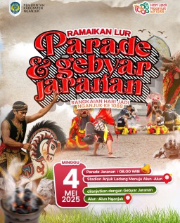 Ada Parade dan Gebyar Jaranan Di Nganjuk Akhir Pekan Ini, Dari Stadion, Jalan Ahmad Yani Berakhir di Alun-alun