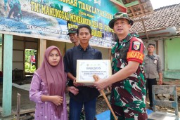 Peletakan Batu Pertama RTLH Tandai Dimulainya TMMD ke 124 Kodim 0810 Nganjuk