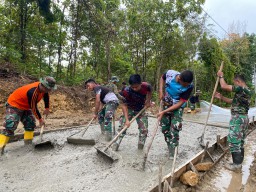 Satgas TMMD 124 Kodim 0810/Nganjuk Terus Percepat Pekerjaan