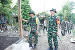 Tinjau Lokasi TMMD Ke-124 Kodim 0810/Nganjuk Tim Wasev Mabes TNI AD Apresiasi Kinerja Satgas TMMD di Nganjuk