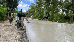TMMD 124 Dim 0810/Nganjuk || Komposisi Semen Tentukan Kualitas Jalan Cor