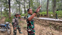 Tetap Semangat 45 || Dansatgas TMMD 124 Targetkan Selesai Tepat Waktu.