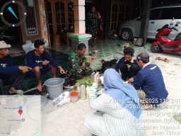 Satgas TMMD 124 Kodim 0810 Nganjuk Gandeng Dinas Pertanian Berikan Penyuluhan PHT Pada Tanaman Tembakau