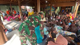 Lomba Mewarnai Tingkat Taman Kanak Kanak dan Paud Ramaikan TMMD ke-124 Kodim Nganjuk