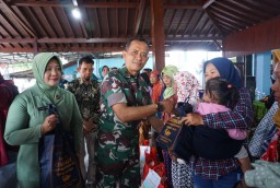 Satgas TMMD 124 Kodim Nganjuk Gelar Bakti Sosial Dan Sosialisasi Gemar ikan