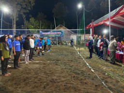 TMMD 124 || Antusias Peserta Ramaikan Turnamen Voly Putra Antar Desa.