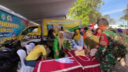 Pasar Murah TMMD 124 Kodim 0810 Nganjuk Diserbu Masyarakat