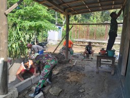 Semangat Kerja Extra Satgas TMMD 124 Kodim 0810/Nganjuk.