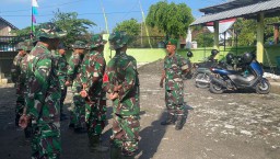 Apel Pagi Satgas TMMD Bagi Tugas Maksimalkan Hasil Pekerjaan