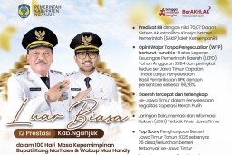 100 Hari Kerja Marhaen-Trihandy Bupati-Wakil Bupati Nganjuk Borong Belasan Prestasi