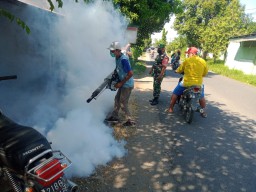 Babinsa Pendampingan Fogging Antisipasi Nyamuk Demam Berdarah