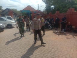 Babinsa Koramil 0810/15 Rejoso dan Polsek Rejoso Bersinergi Amankan Tes Jago PSHT Ranting Rejoso
