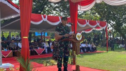 Danlanud Iswahyudi Irup Penutupan TMMD 124 Di Desa Sumbermiri.