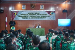 Cegah Prajurit dan PNS Terlibat Narkoba Kodim Nganjuk Gelar Sosialisasi P4GN.