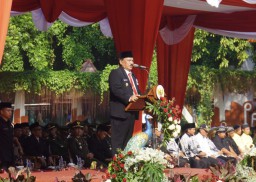 Begini Pesan Kebangsaan Marhaen Bupati Nganjuk di Upacara Hari Lahir Pancasila