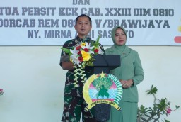 Suasana Haru || Dandim 0810/Nganjuk Bersama Ketua Persit KCK Cab XXIII Gelar Acara Pamitan.