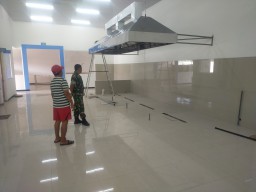 Babinsa Koramil 0810/15 Rejoso, Monitoring Pembangunan Dapur BGN di Wilayah Binaan