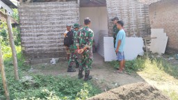 Danramil 0810-19/Jatikalen Tinjau Material Program RTLH di Desa Pulowetan
