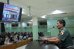 Wujudkan Generasi Tangguh, Koramil 0810/06 Kertosono Berikan Wawasan Kebangsaan kepada 713 Santri Ponpes Al-Ubaidah