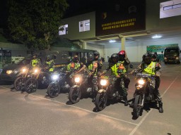 TNI dan Banser Patroli Malam Bersama, Jaga Ketentraman Kota Nganjuk