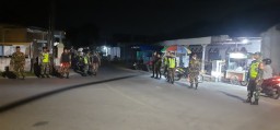 Koramil 0810/11 Prambon dan Banser Gelar Patroli Gabungan di Kecamatan Prambon