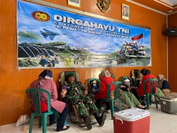 Kodim 0810/Nganjuk Gelar Bakti Sosial Kesehatan dalam Rangka HUT TNI ke-80