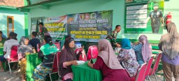 Koramil 0810/03 Loceret Gelar Bakti Teritorial Prima “Makan Gratis” Peringati HUT ke-80 TNI