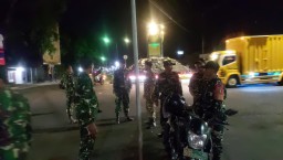 Patroli Gabungan TNI Bersama Banser di Wilayah Kecamatan Loceret