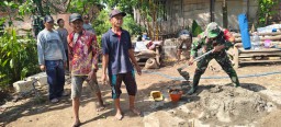 Babinsa Turut Andil Dalam Pembangunan Rutilahu Demi Tingkatkan Kesejahteraan Warga