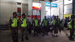 Kodim 0810/Nganjuk Bersama Banser Gelar Patroli Gabungan Jaga Kondusifitas Wilayah