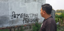 Coretan Vandalisme ‘Pemerintah Penindas’ Gegerkan Nganjuk, Sasar Desa Gemenggeng Pace