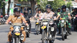 Konsolidasi dan Patroli Skala Besar, Forkopimda Nganjuk Ajak Warga Tenang dan Bersatu Jaga Kedamaian