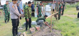 Koramil 0810/19 Jatikalen Hadiri Groundbreaking dan Peletakan Batu Pertama Pembangunan KDKMP Desa Jatikalen