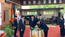 Pemkab Nganjuk Lantik 53 Pejabat Baru, Bupati Marhaen Tekankan Integritas dan Pelayanan