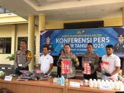 Menutup Tahun 2025, Polres Nganjuk Beberkan Ratusan Perkara yang Ditangani