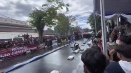Pagelaran Event Balapan Jalanan Polres Jombang Dua Joki Terjatuh