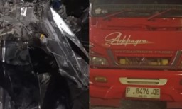 Truk dan Motor PCX Adu Banteng di Sukomoro Nganjuk, Satu Korban Tak Sadarkan Diri