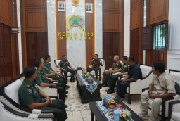 Silaturahmi Kajari Nganjuk ke Kodim 0810/Nganjuk Perkuat Sinergitas Antar Lembaga