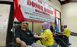 Wartawan Buktikan Dedikasi Tak Hanya dengan Tulisan, HPN 2026 PWI Jatim Gelar Donor Darah