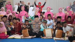 Kapolres Nganjuk Buka Bersama dan Santuni Anak Disabilitas